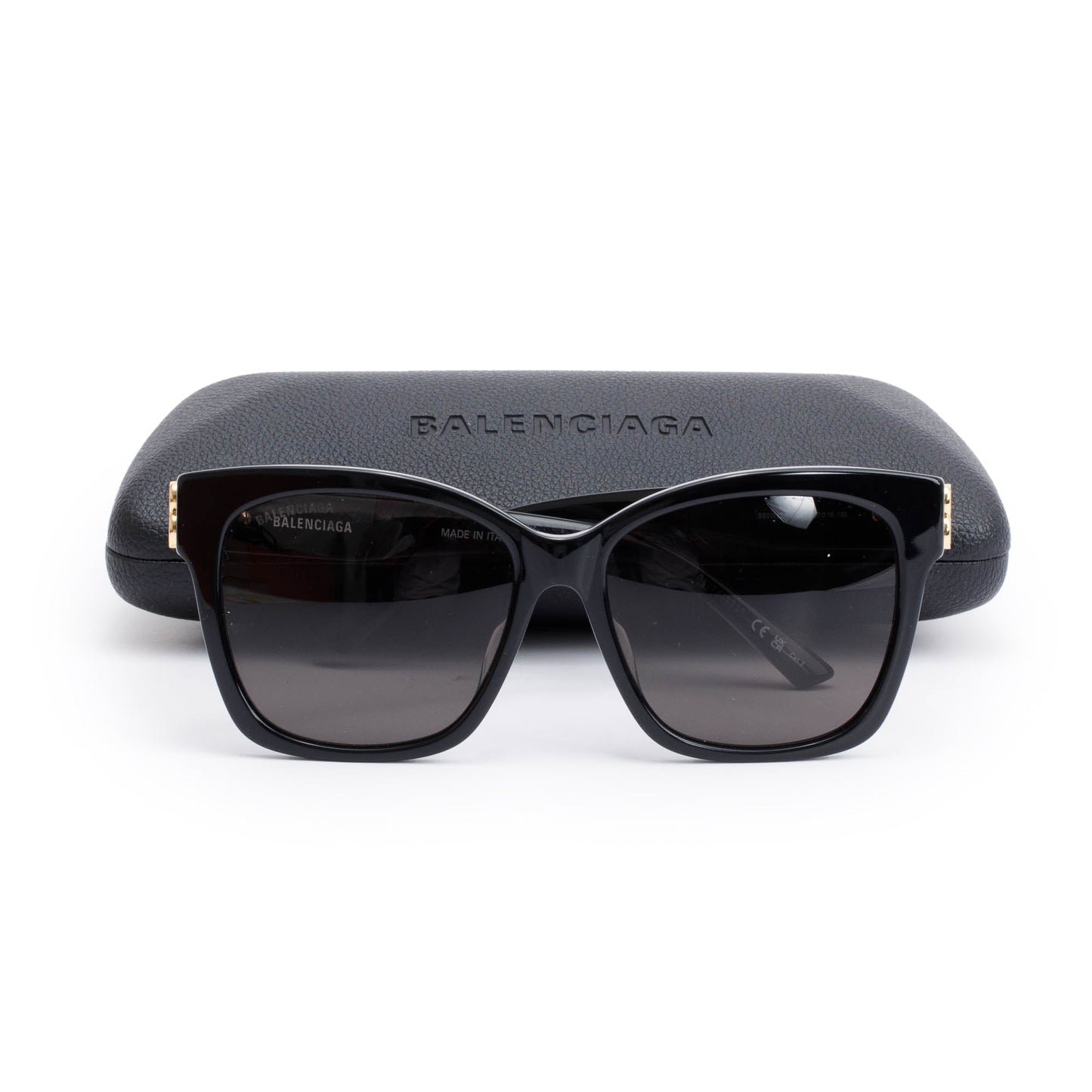Balenciaga BB0102SA Black Acetate Square Sunglasses