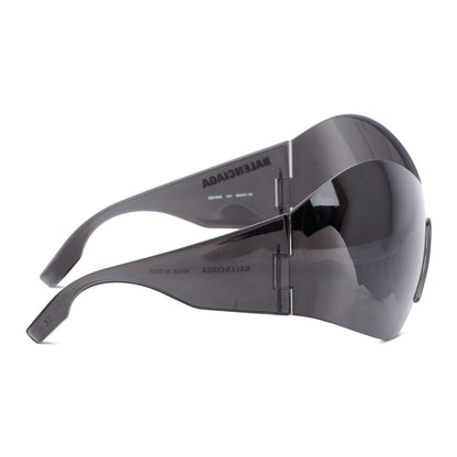 Balenciaga BB0180S Black Acetate Ski Cat Oversized Sunglasses