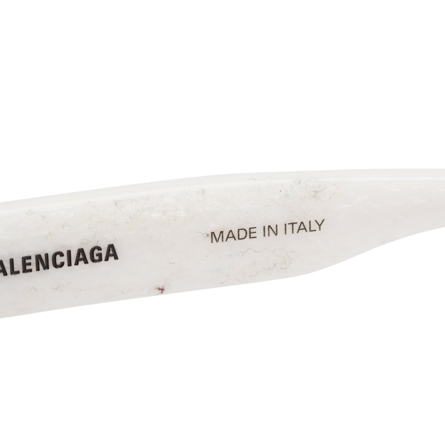 Balenciaga BB0237SA White Graphic Acetate Square Sunglasses