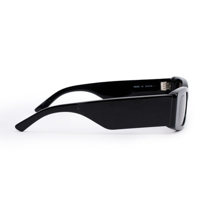 Balenciaga BB0260S Black Acetate Logo Rectangular Sunglasses