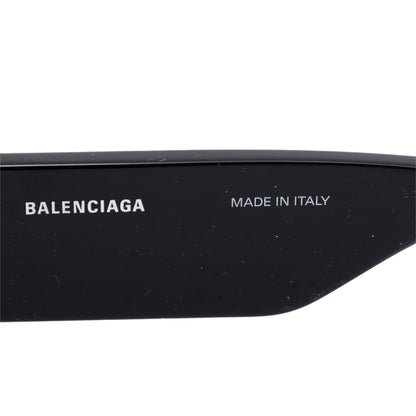 Balenciaga BB0260S Black Acetate Logo Rectangular Sunglasses