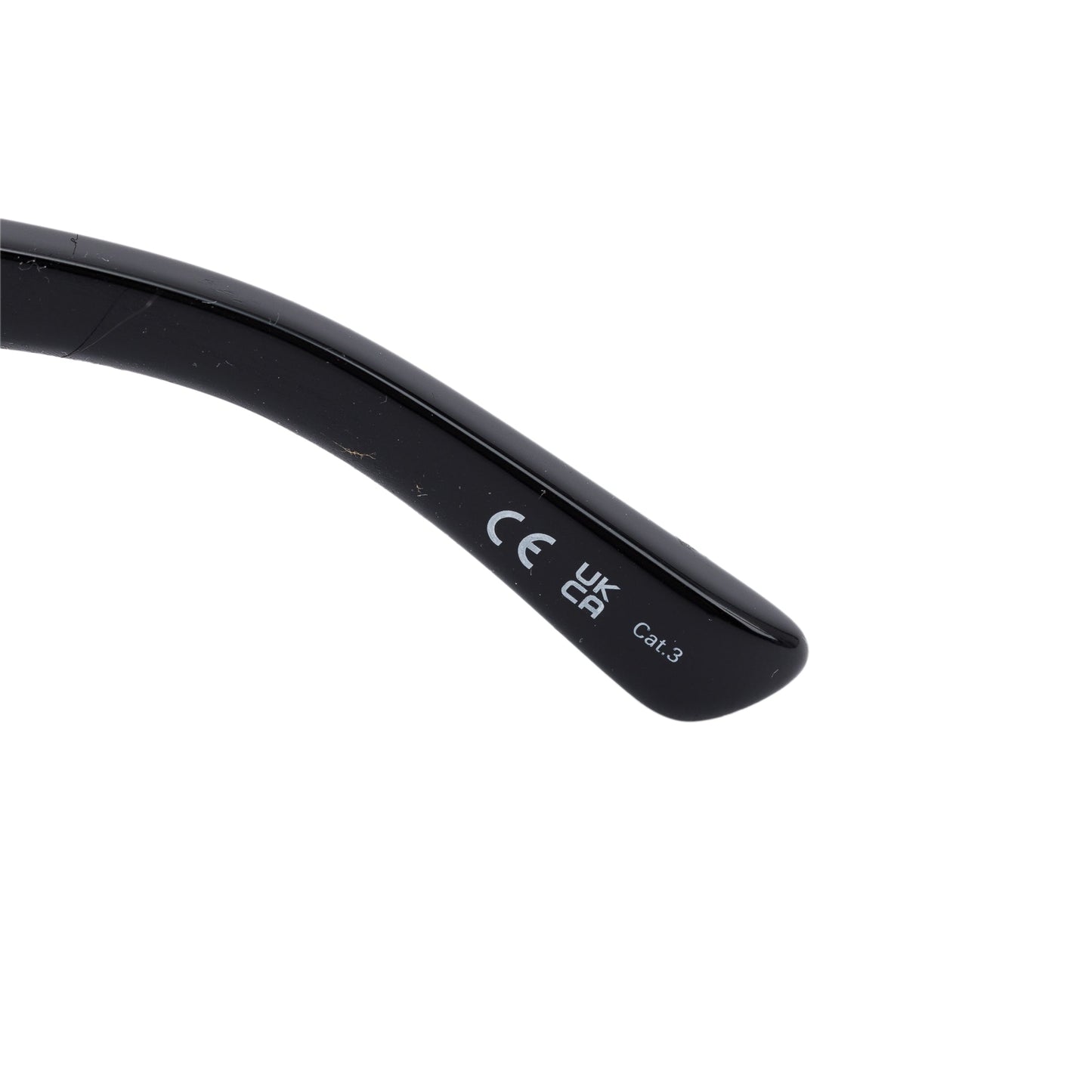 Balenciaga BB0260S Black Acetate Logo Rectangular Sunglasses