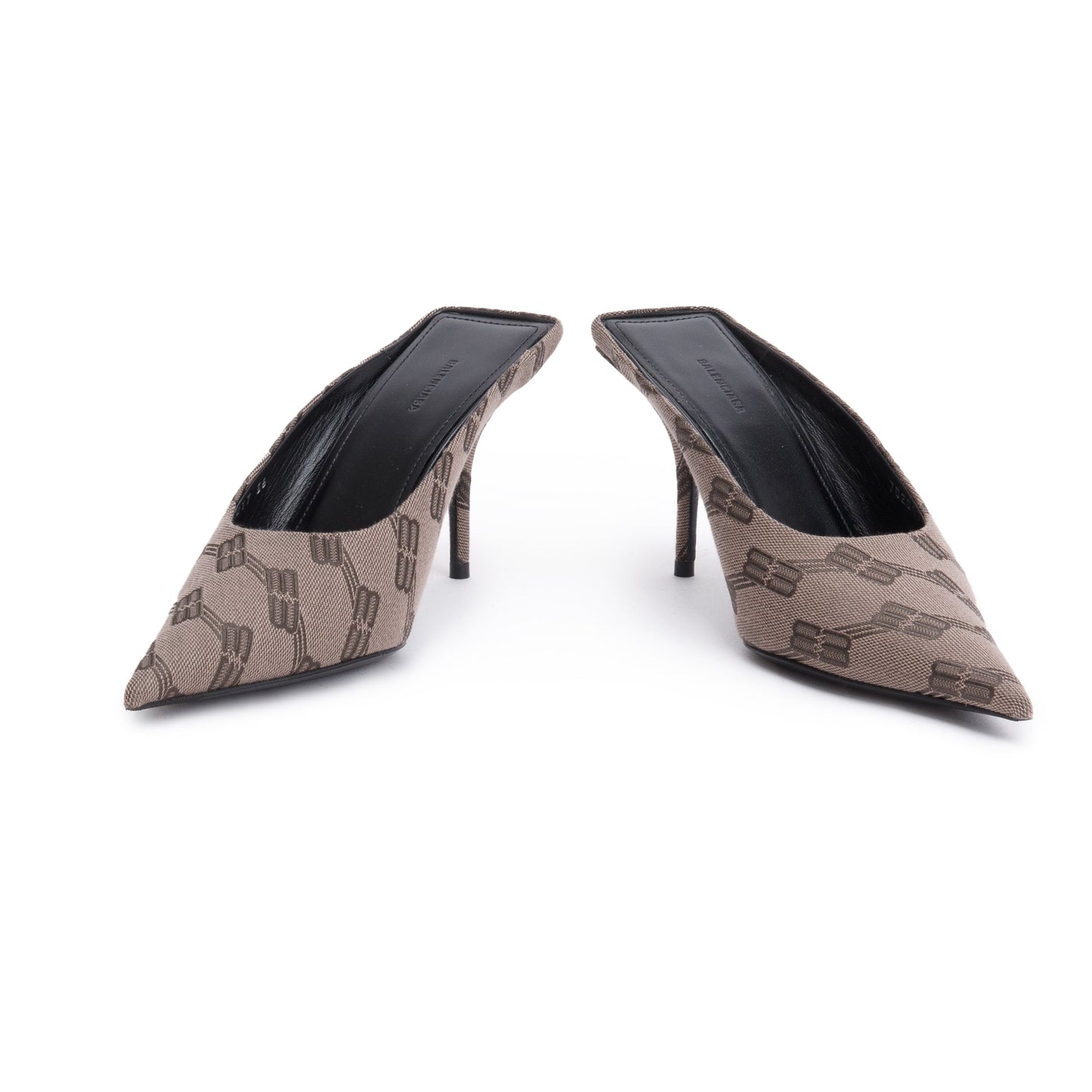 Balenciaga Beige BB Monogram Knife Mules, Size36