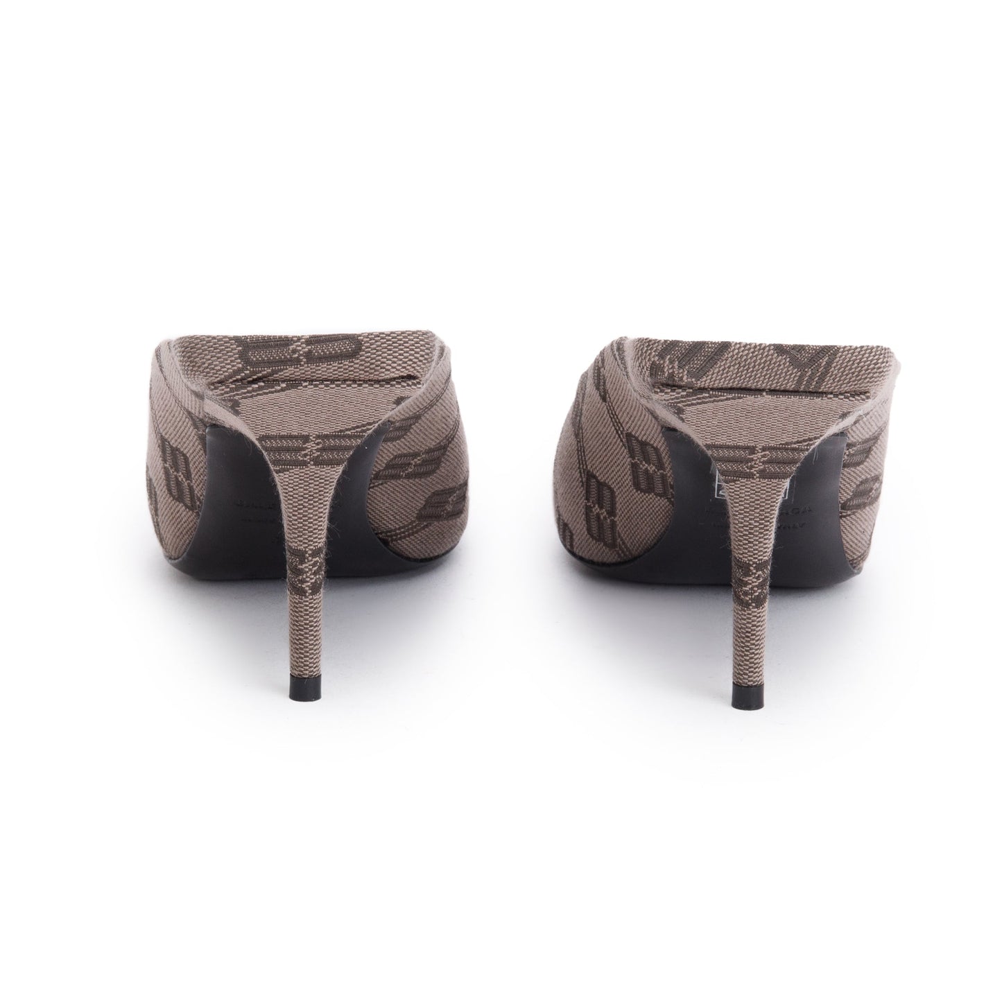 Balenciaga Beige BB Monogram Knife Mules, Size36