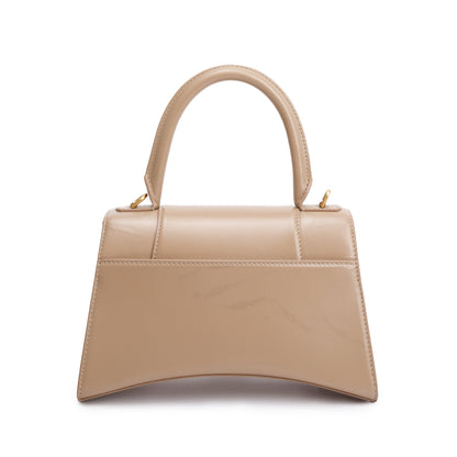 Balenciaga Beige Leather Small Hourglass Top Handle Bag