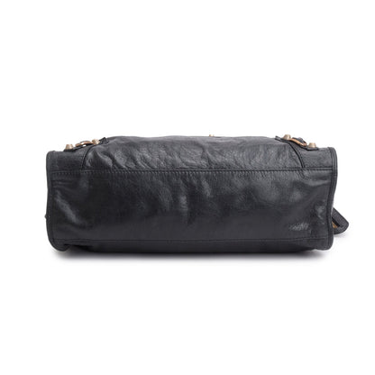 Balenciaga Black Agneau Leather Giant 12 City Bag