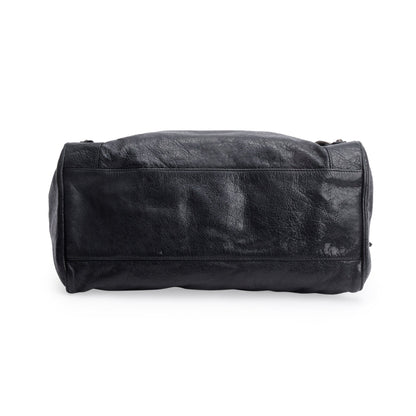Balenciaga Black Agneu Leather Motocross Classic City Velo Bag