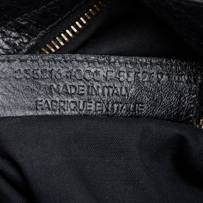 Balenciaga Black Agneu Leather Motocross Classic City Velo Bag