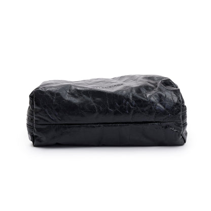 Balenciaga Black Arena Calf Leather Small Puffer Shoulder Bag