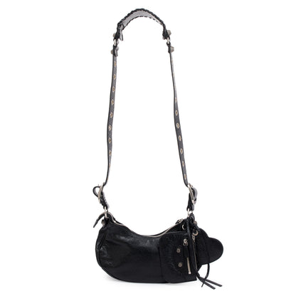 Balenciaga Black Arena Calfskin Leather Le Cagole XS Shoulder Bag