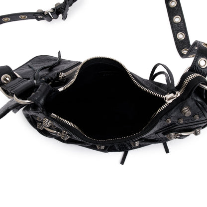 Balenciaga Black Arena Calfskin Leather Le Cagole XS Shoulder Bag