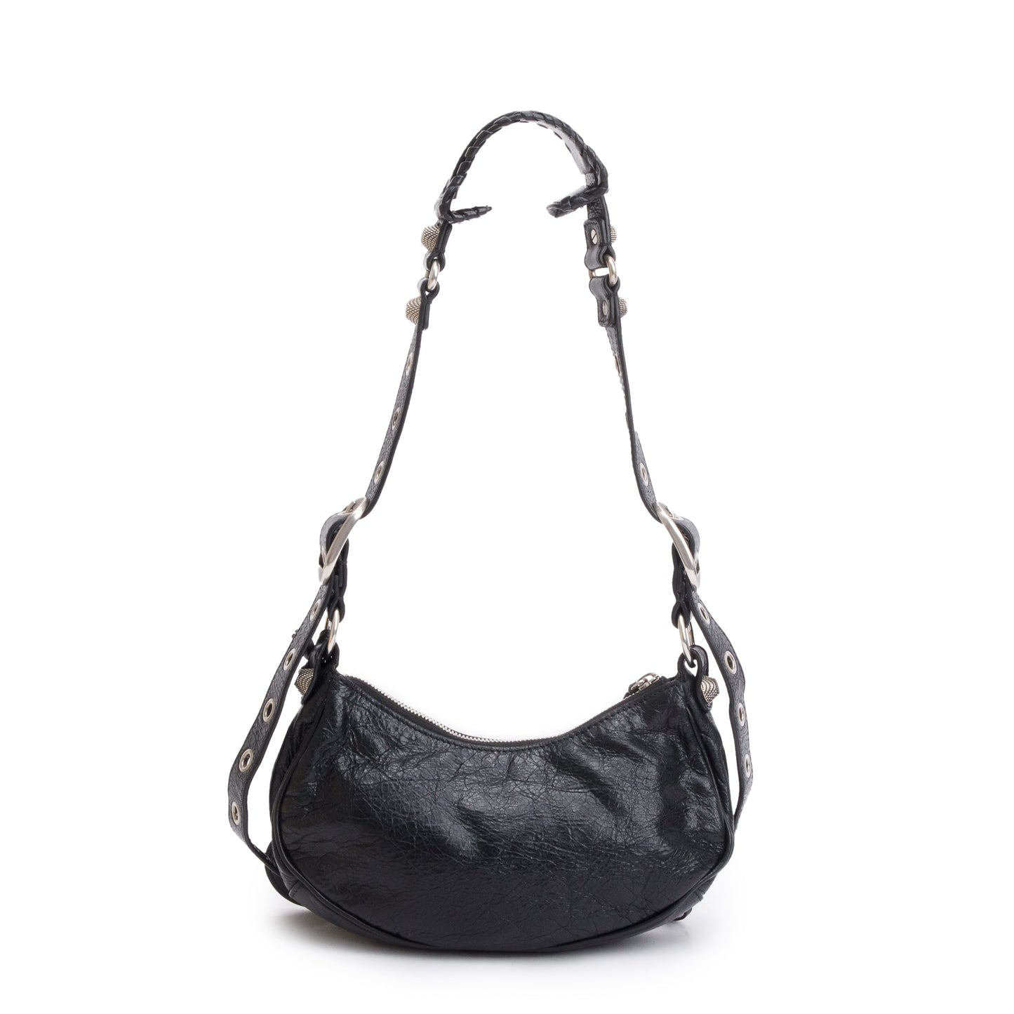 Balenciaga Black Arena Calfskin Leather Le Cagole XS Shoulder Bag