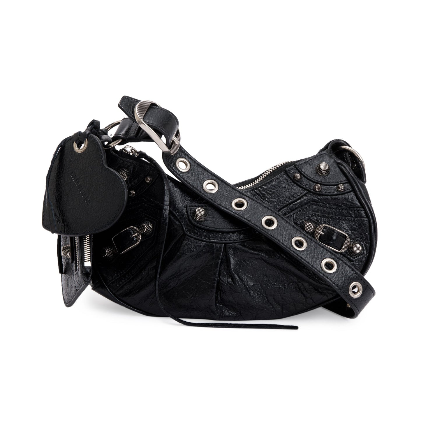 Balenciaga Black Arena Calfskin Leather Le Cagole XS Shoulder Bag