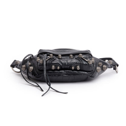 Balenciaga Black Arena Leather Le Cagole Small Belt Bag