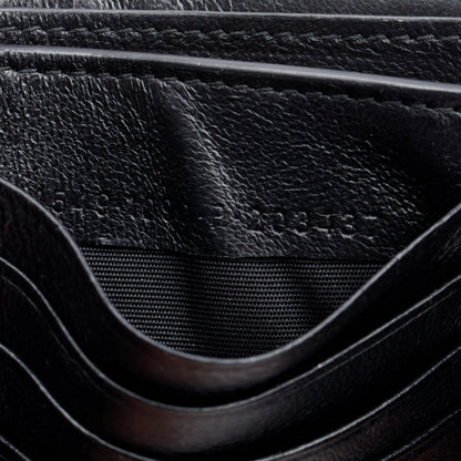 Balenciaga Black Calfskin Leather Cash Square Bifold Wallet