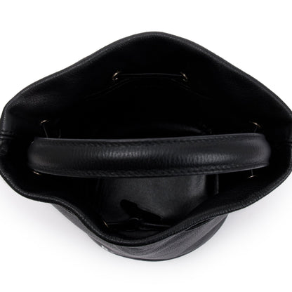 Balenciaga Black Calfskin Leather Everyday XS Drawstring Bucket Bag