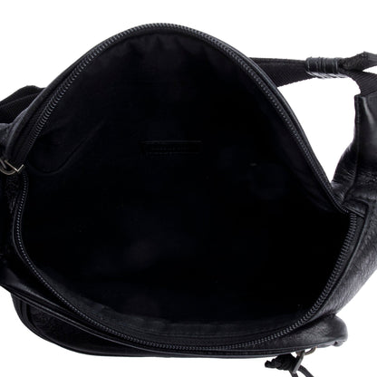 Balenciaga Black Calfskin Leather Explorer Belt Bag