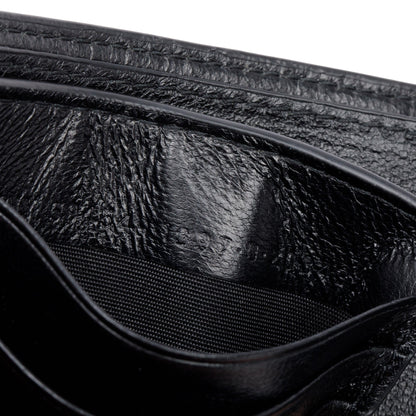 Balenciaga Black Calfskin Leather Logo Cash Square Bifold Wallet