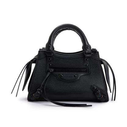 Balenciaga Black Calfskin Leather MIni Neo Classic Top Handle Bag