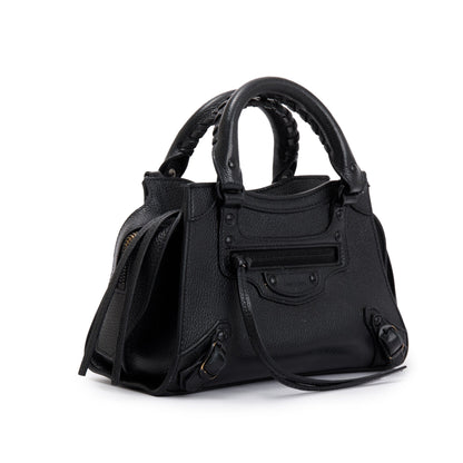 Balenciaga Black Calfskin Leather MIni Neo Classic Top Handle Bag