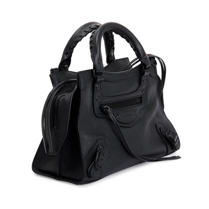 Balenciaga Black Calfskin Leather Neo Classic XS City Bag