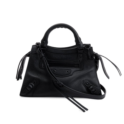 Balenciaga Black Calfskin Leather Neo Classic XS City Bag