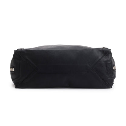 Balenciaga Black Calfskin Leather Papier A4 Zip-Around Tote