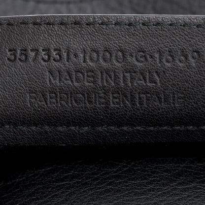 Balenciaga Black Calfskin Leather Papier A4 Zip-Around Tote