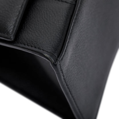 Balenciaga Black Calfskin Leather Small Hourglass Top Handle Bag