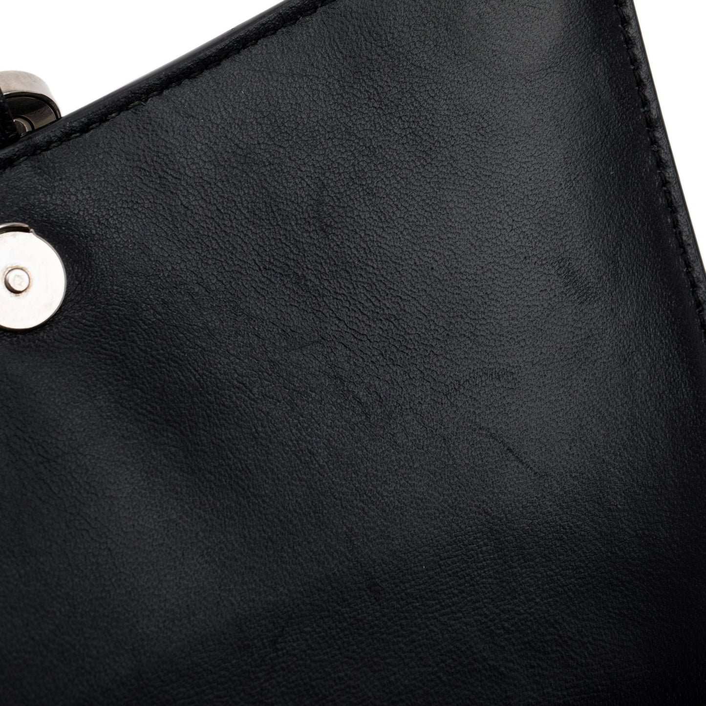 Balenciaga Black Calfskin Leather Small Hourglass Top Handle Bag