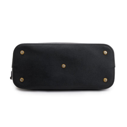 Balenciaga Black Calfskin Leather Ville M Top Handle Bag
