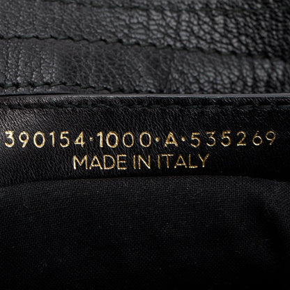 Balenciaga Black Chevre Leather Metallic Edge City Bag