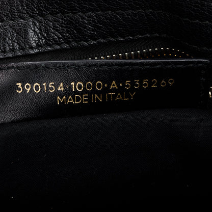 Balenciaga Black Chevre Leather Metallic Edge City Bag