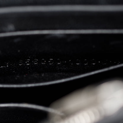 Balenciaga Black Croc-Embossed Leather Hourglass Wallet on Chain