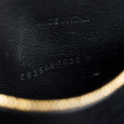 Balenciaga Black Croc-Embossed Leather Small Hourglass Top Handle Bag