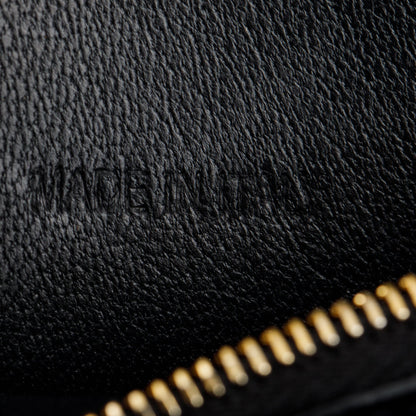 Balenciaga Black Croc-Embossed Leather Small Hourglass Top Handle Bag