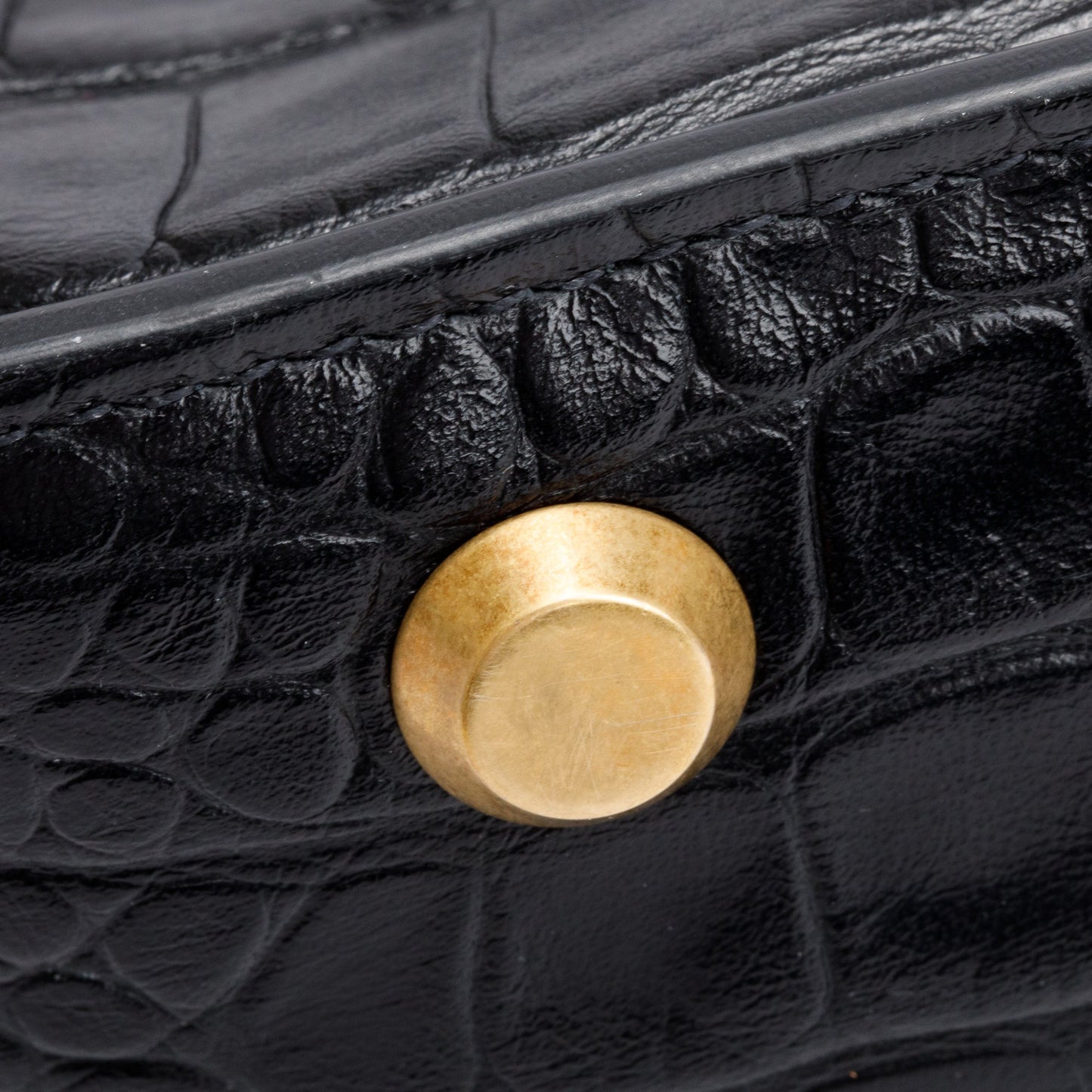 Balenciaga Black Croc-Embossed Leather Tool 2.0 Small N/S Tote