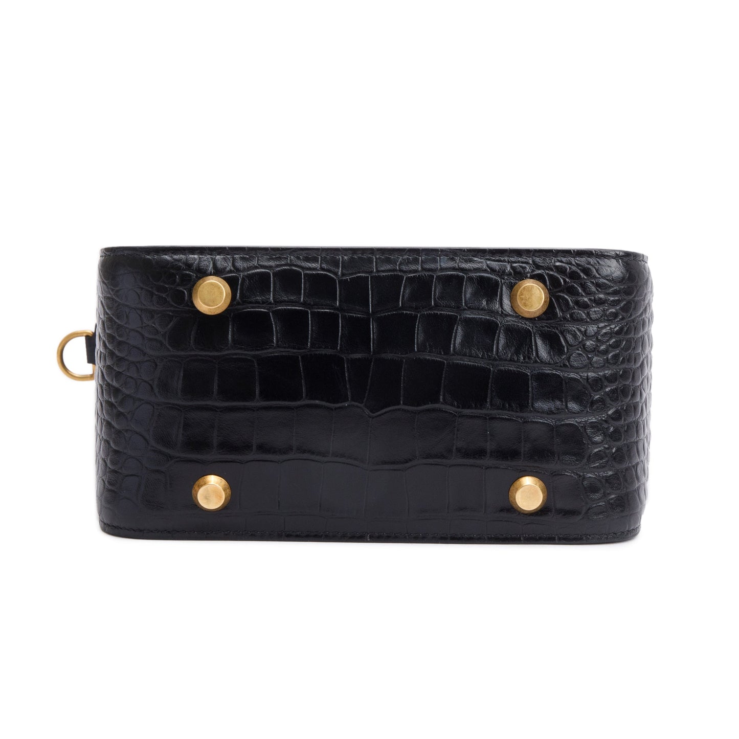Balenciaga Black Croc-Embossed Leather Tool 2.0 Small N/S Tote