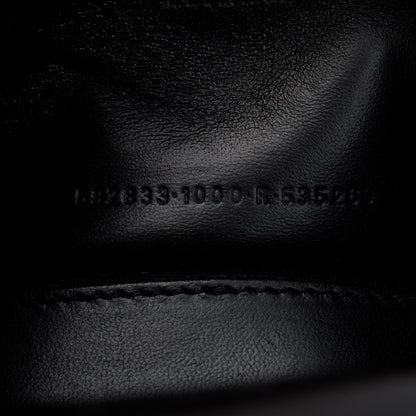 Balenciaga Black Croc-Embossed Leather XS Hourglass Top Handle Bag
