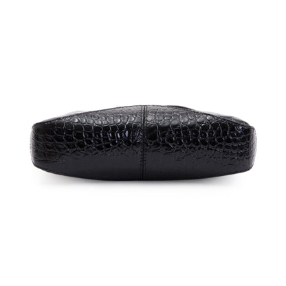 Balenciaga Black Croc-Embossed Leather Xx Small Hobo Bag