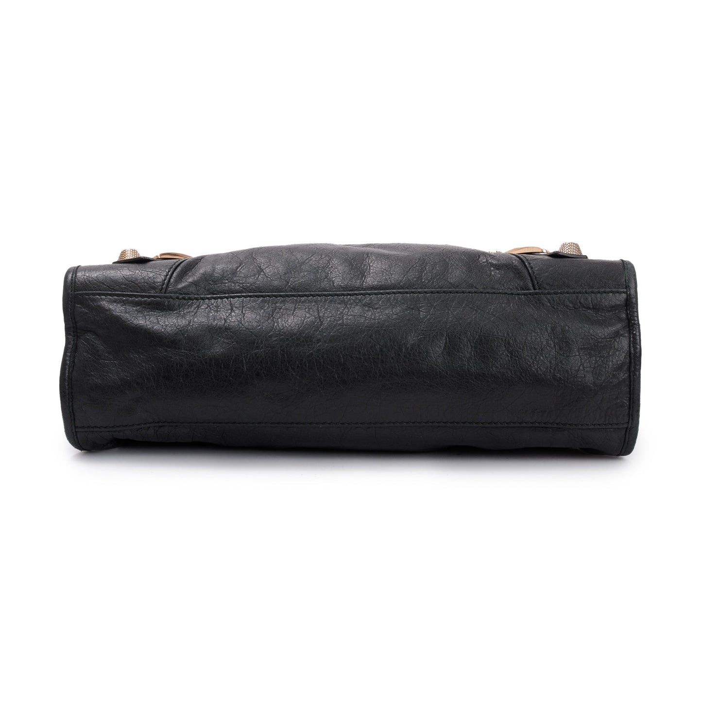 Balenciaga Black Distressed Arena Leather Giant 21 City Bag