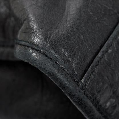 Balenciaga Black Distressed Arena Leather Giant 21 City Bag
