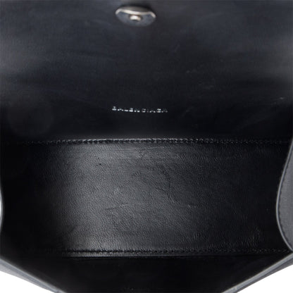 Balenciaga Black Glitter Satin XS Hourglass Top Handle Bag