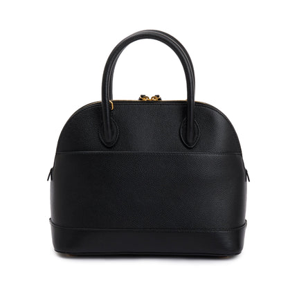 Balenciaga Black Grained Calfskin Leather Ville S Top Handle Bag