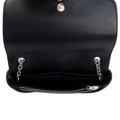 Balenciaga Black Leather Everyday Wallet On Chain