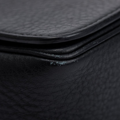 Balenciaga Black Leather Everyday Wallet On Chain