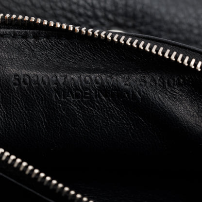 Balenciaga Black Leather Everyday Wallet On Chain