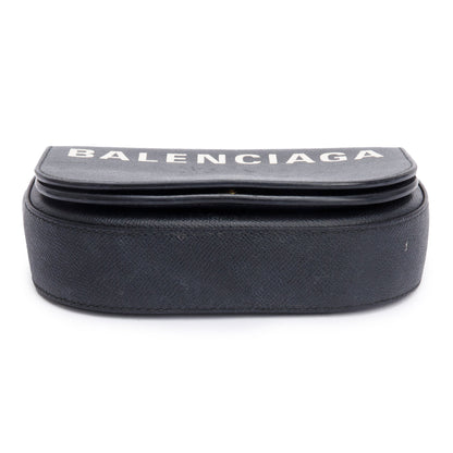 Balenciaga Black Leather Extra Small Ville Day Crossbody Bag