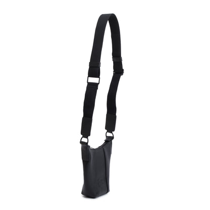 Balenciaga Black Leather Hourglass Phone Holder Crossbody Bag