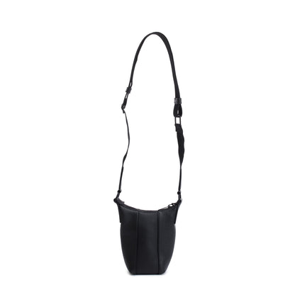 Balenciaga Black Leather Hourglass Phone Holder Crossbody Bag